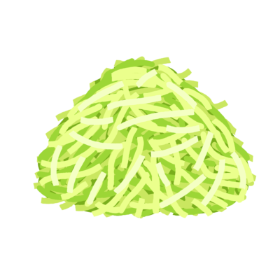 せん切りキャベツの無料イラスト｜給食だより・料理レシピプリント用素材
