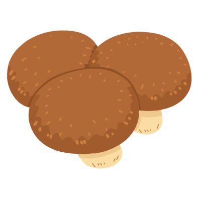 しいたけの無料イラスト｜食育・給食だより向けカラー素材