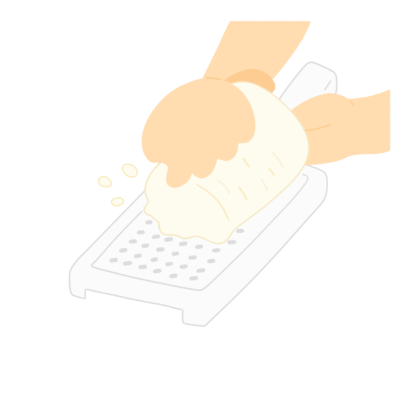 大根をおろす無料イラスト｜食育・家庭科プリント向けカラー素材