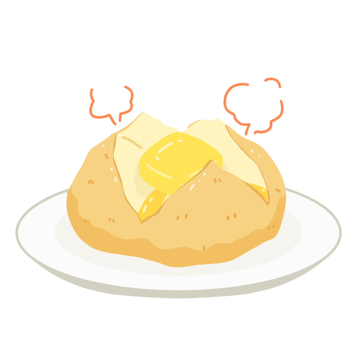 じゃがバターの無料イラスト｜給食だより・食育プリント向け素材