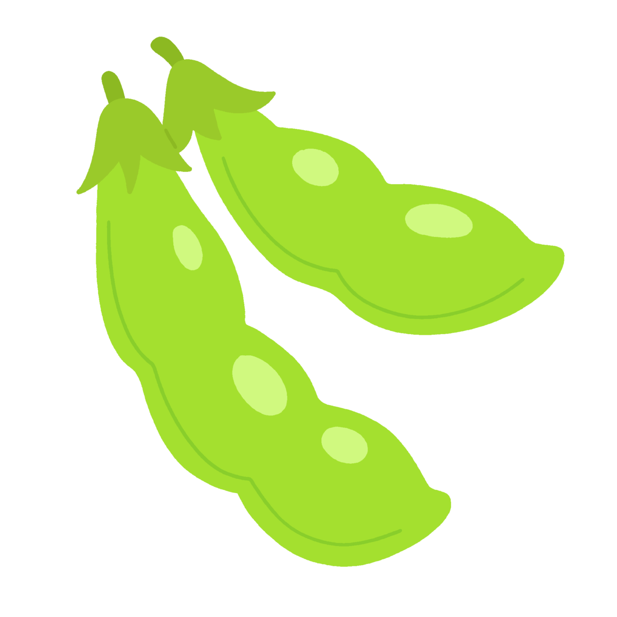 枝豆（さや）の無料イラスト｜夏の食育・給食だより向けフリー素材