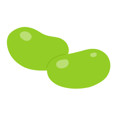 枝豆の豆の無料イラスト｜食育・給食プリント向けカラーフリー素材