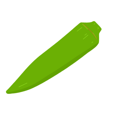 オクラの無料イラスト｜給食だより・食育プリント向けカラー素材