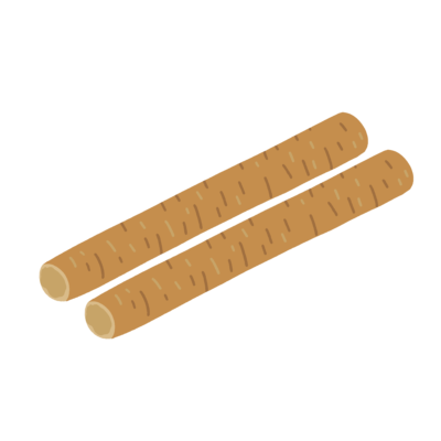 洗いごぼうの無料イラスト｜食育・給食プリント向けフリー素材