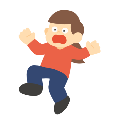 びっくりして驚く女性の無料イラスト｜広報・お知らせ用のアクセント素材