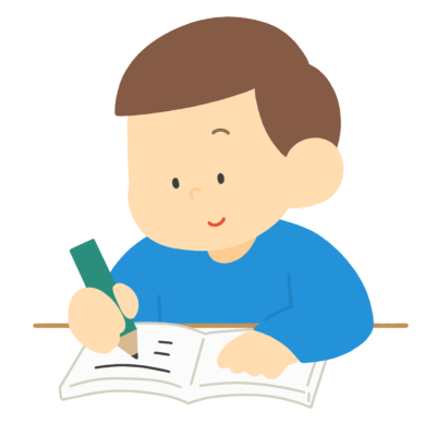 板書する男の子の無料イラスト｜小学校・授業参観向け素材