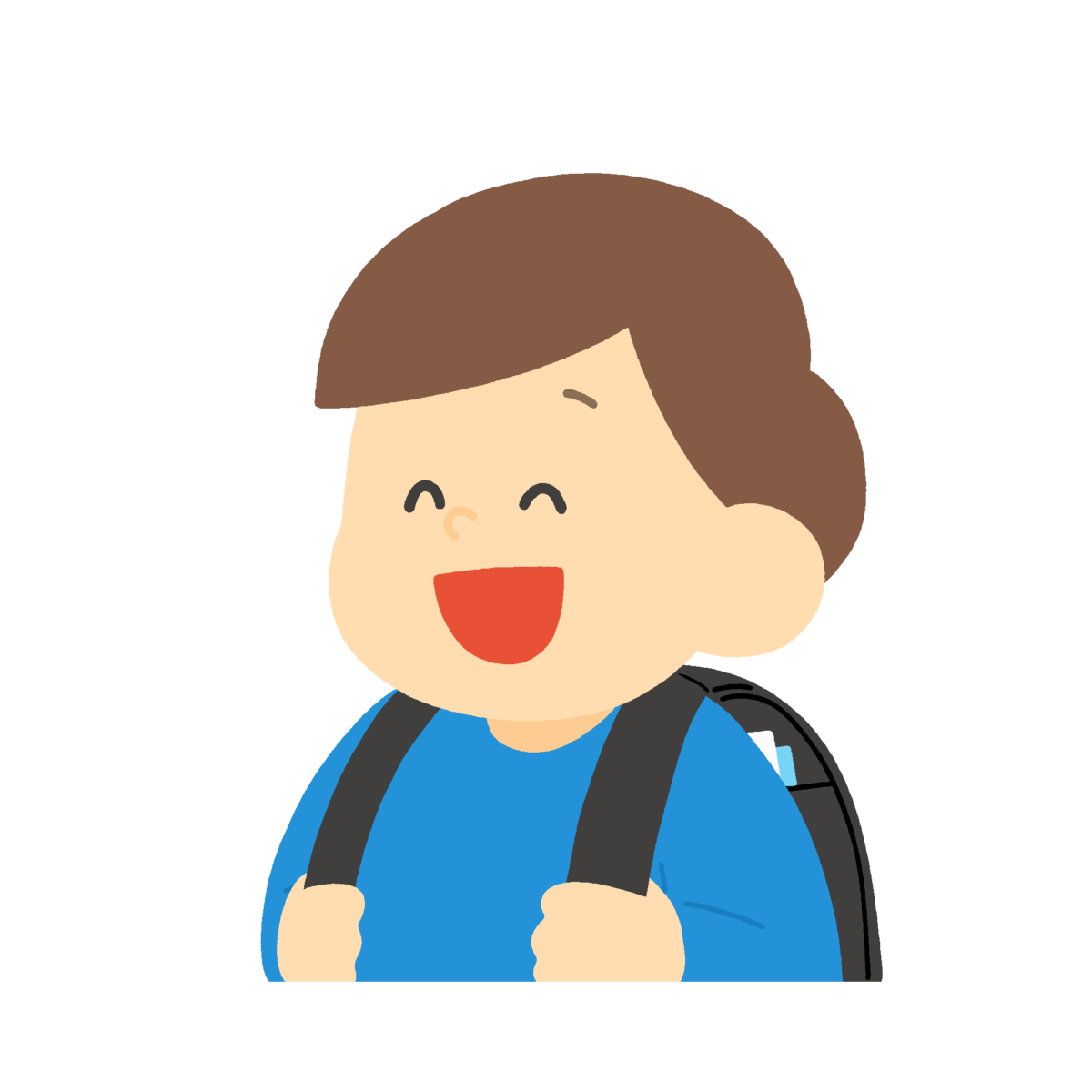 ランドセルを背負った男の子の無料イラスト｜小学校・学校だより向け素材