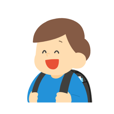 ランドセルを背負った男の子の無料イラスト｜小学校・学校だより向け素材