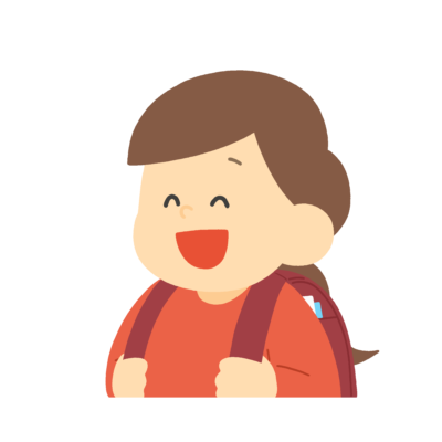 ランドセルを背負った女の子の無料イラスト｜入学・新学期の学校プリント向け素材