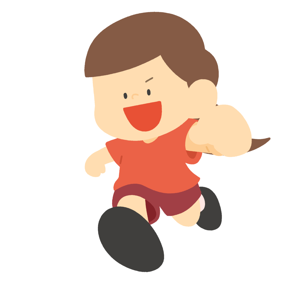 元気に走る女の子の無料イラスト｜運動会・体育だよりのカラー素材