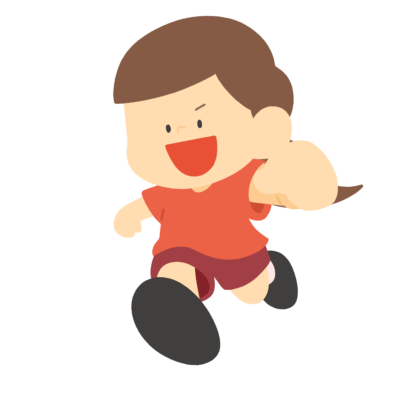 元気に走る女の子の無料イラスト｜運動会・体育だよりのカラー素材