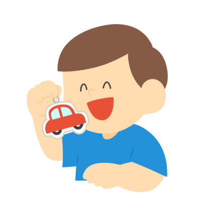 プラバン工作をする男の子の無料イラスト｜図工・ものづくり授業プリント用素材