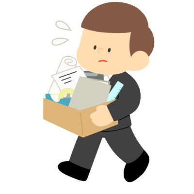 部署異動で引っ越しする人の無料イラスト｜ビジネス・社内通知用素材