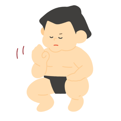 手刀を切る力士の無料イラスト｜相撲・伝統行事向け素材