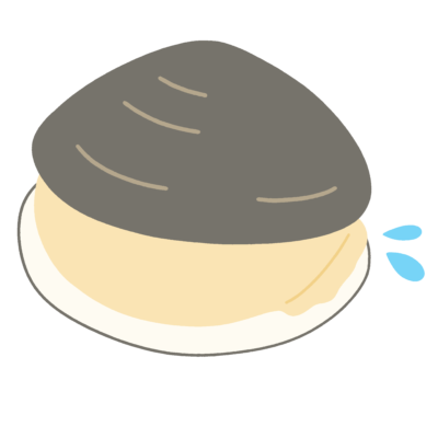 塩抜き中の貝の無料イラスト|食育・給食だより向け素材