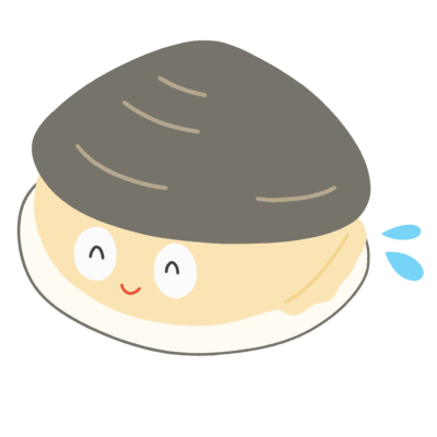 塩抜き中の貝の無料イラスト|食育・給食だより向け素材