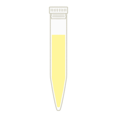 尿入り検査容器（試験管）の無料イラスト｜保健だより素材