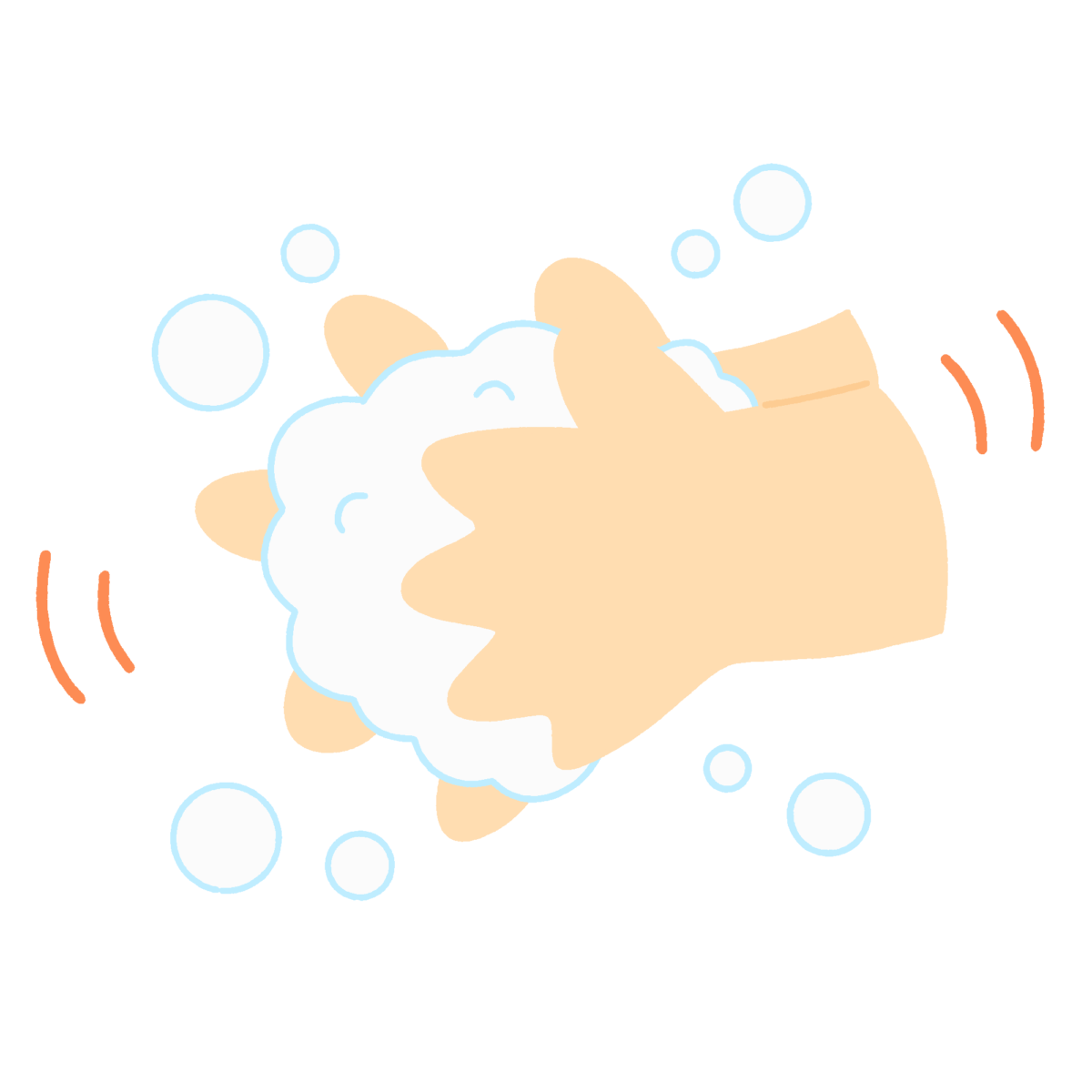 指の間を洗う手の無料イラスト｜保健だより向け素材