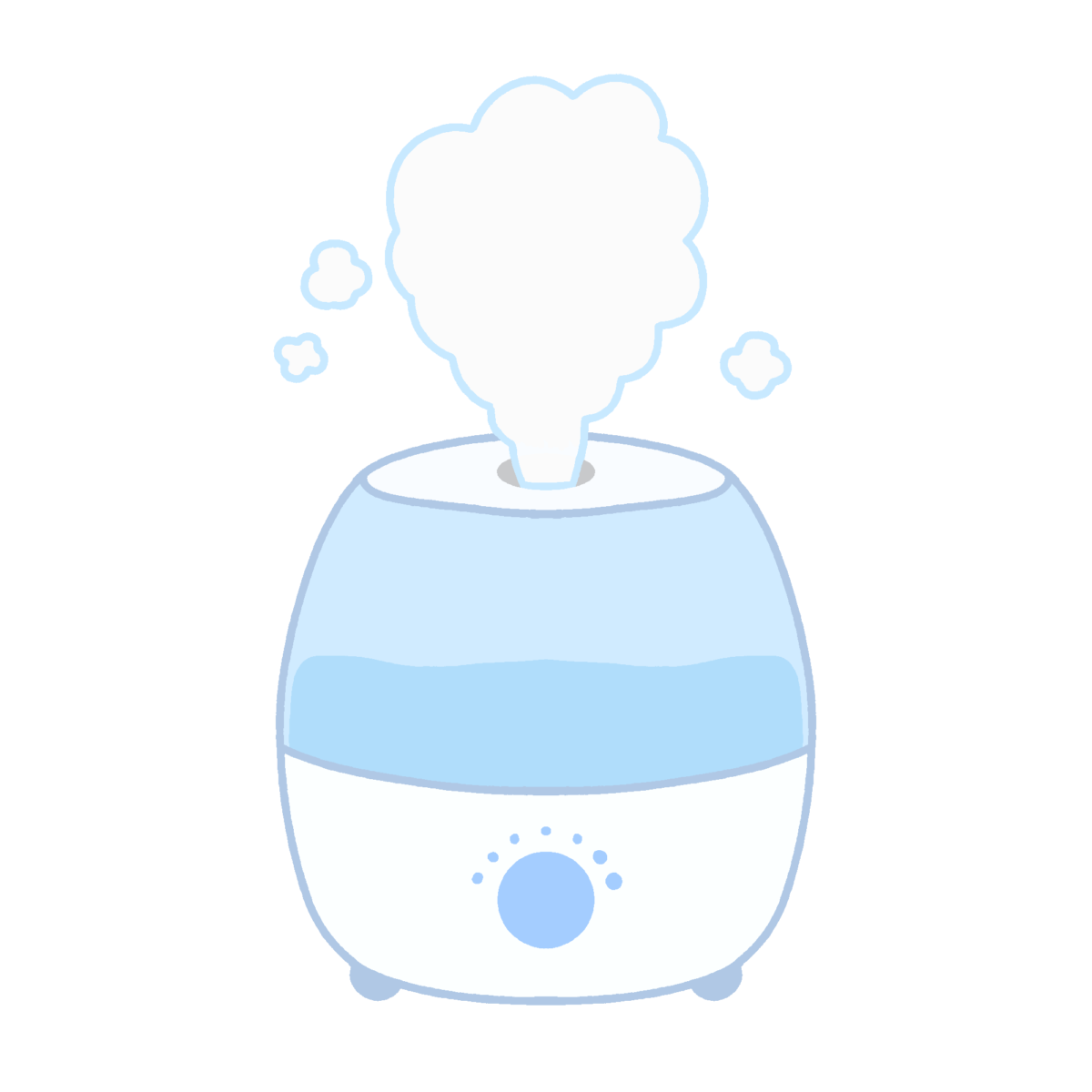スチーム式加湿器の無料イラスト｜乾燥対策向け素材