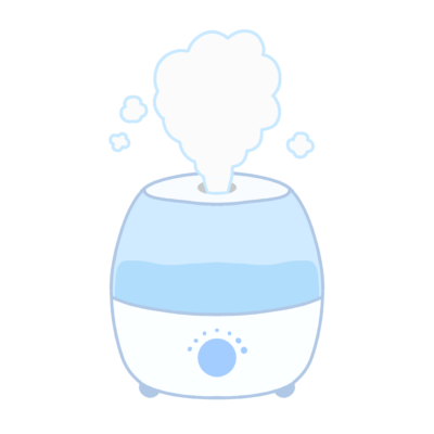 スチーム式加湿器の無料イラスト｜乾燥対策向け素材