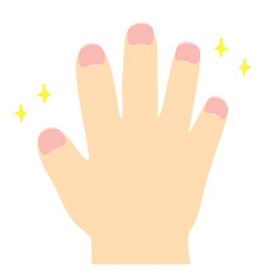 爪を切った手の無料イラスト|保健衛生向け素材