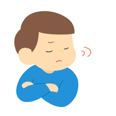 首を振る男の子の無料イラスト|生活指導向け素材