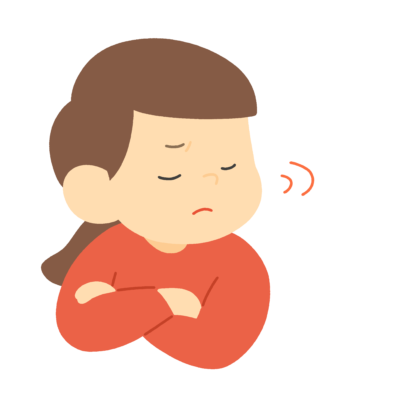 首を振る女の子の無料イラスト|生活指導向け素材