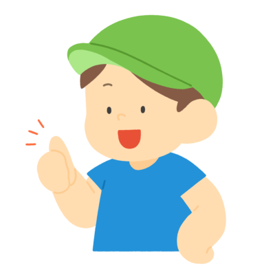 帽子をかぶった男の子の無料イラスト|暑さ対策向け素材