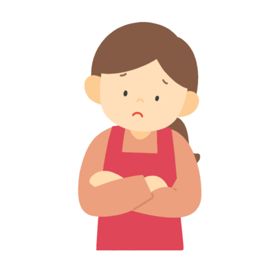 首を傾げる女性の無料イラスト｜生活指導向け素材
