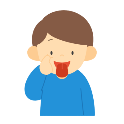 あっかんべーする男の子の無料イラスト|表情学習向け素材