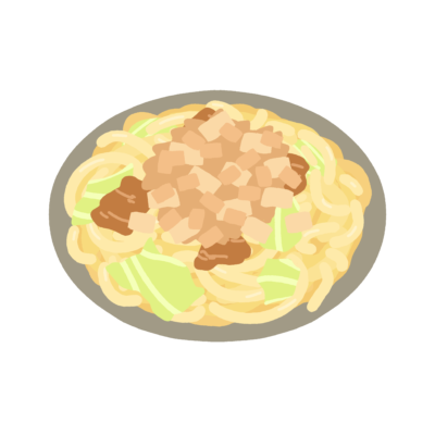 塩焼きそばの無料イラスト