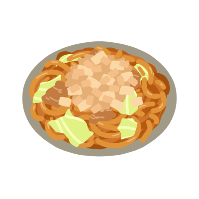 焼きそばの無料イラスト
