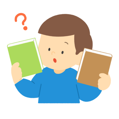 本を選ぶ男の子の無料イラスト|読書活動向け素材