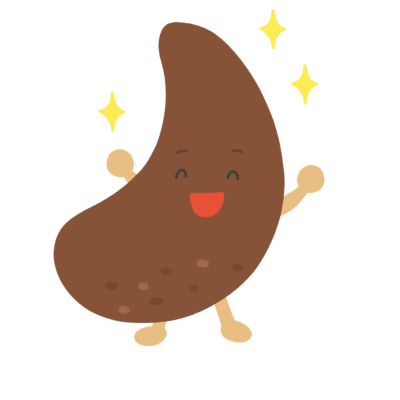 バナナうんちのキャラクターの無料イラスト｜保健向け素材