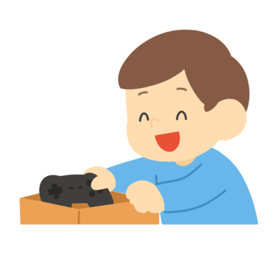 ゲームを片付ける子どもの無料イラスト｜生活指導向け素材