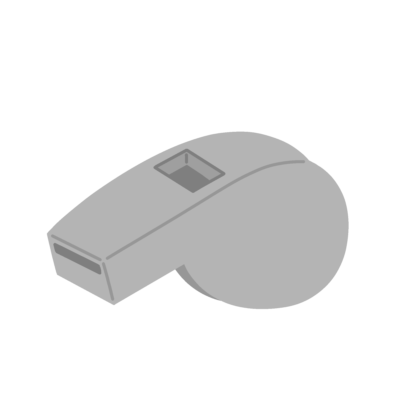 体育用ホイッスルの無料イラスト｜体育・運動会向け素材