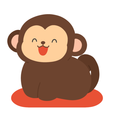 干支のサルの置物の無料イラスト｜正月飾り向け素材