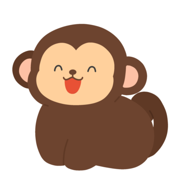 干支のサルの無料イラスト｜年賀状・正月向け素材