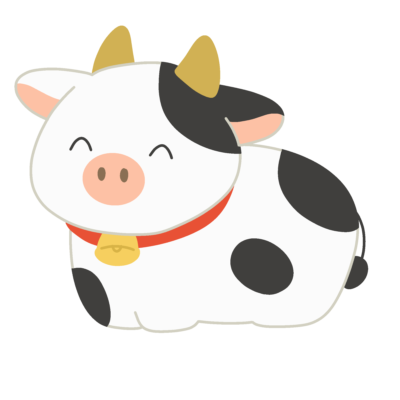 干支のウシの無料イラスト|丑年・年賀状向け素材