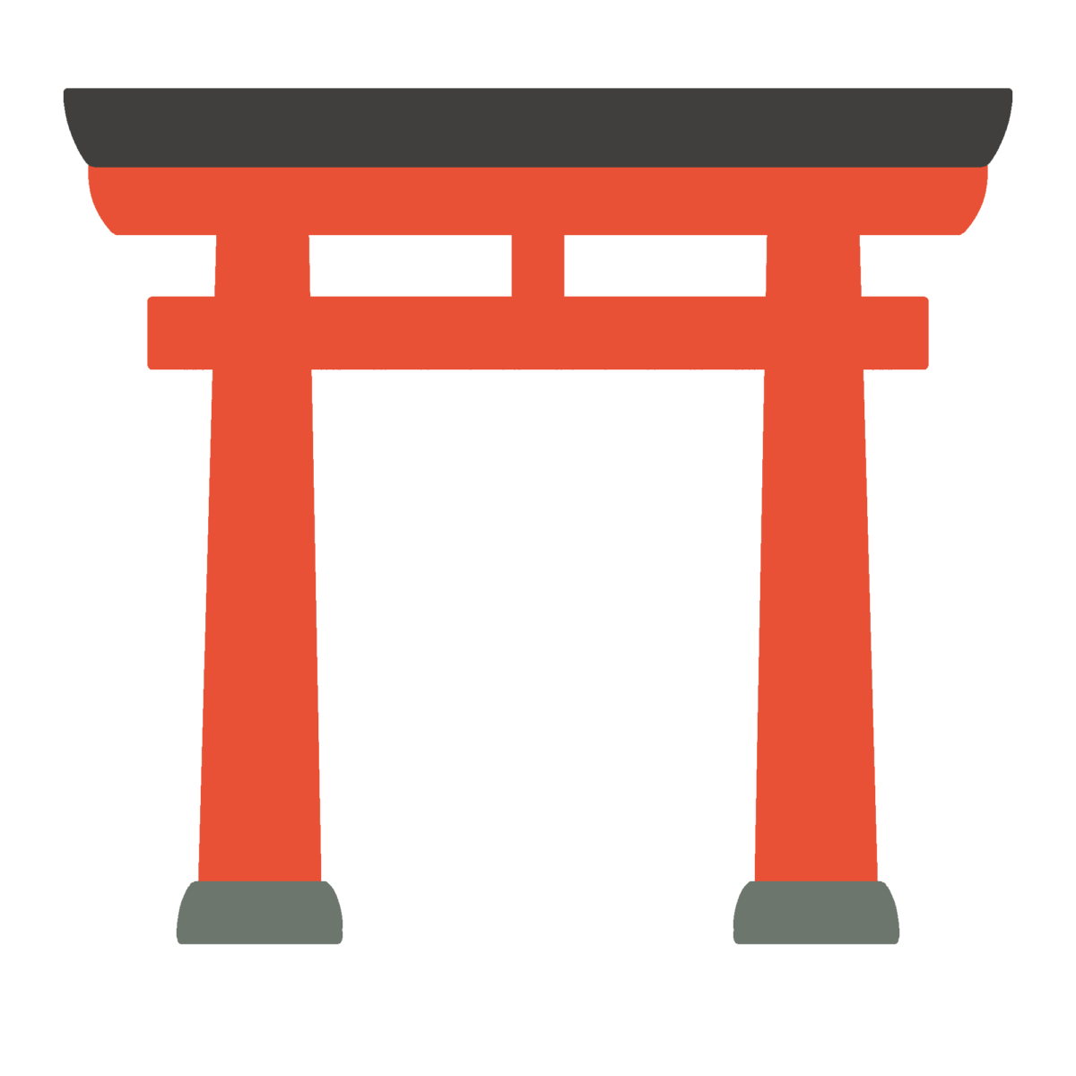 神社の赤鳥居の無料イラスト｜初詣・日本文化向け素材